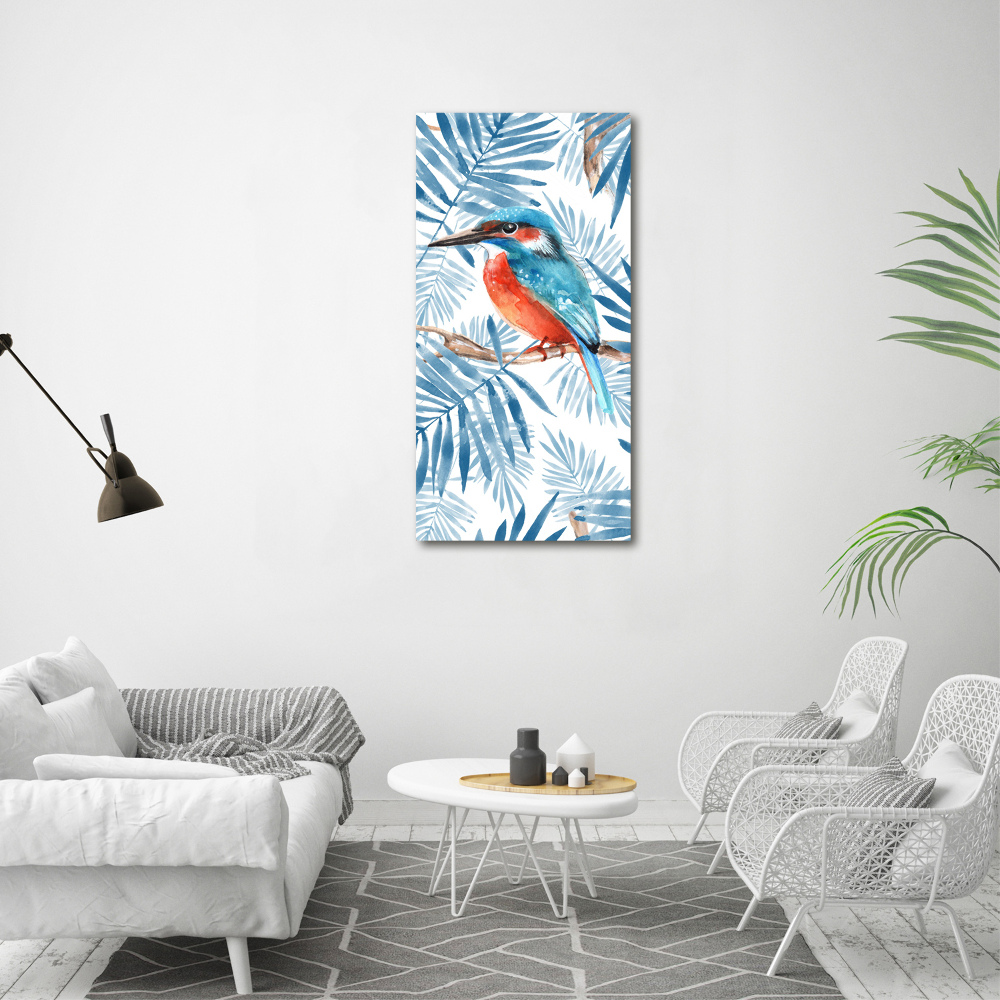 Tableau imprimé sur toile Oiseaux et feuilles