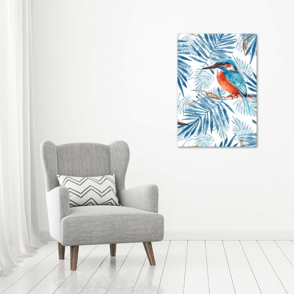 Tableau imprimé sur toile Oiseaux et feuilles