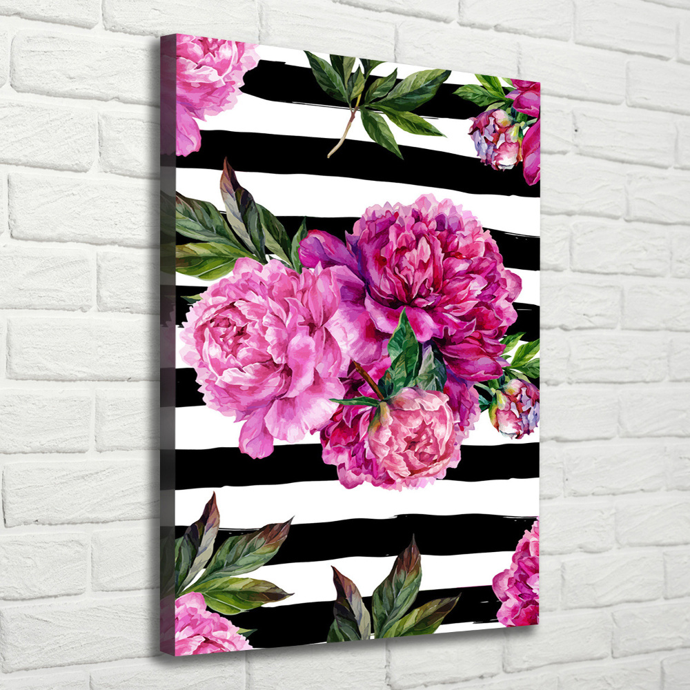 Tableau imprimé sur toile Pivoines fleurs