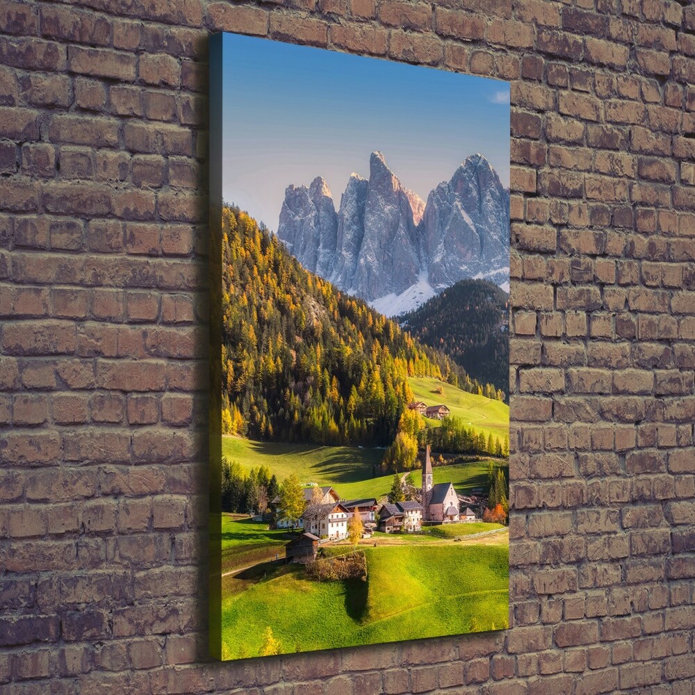 Tableau toile imprimée Petite ville dans les montagnes