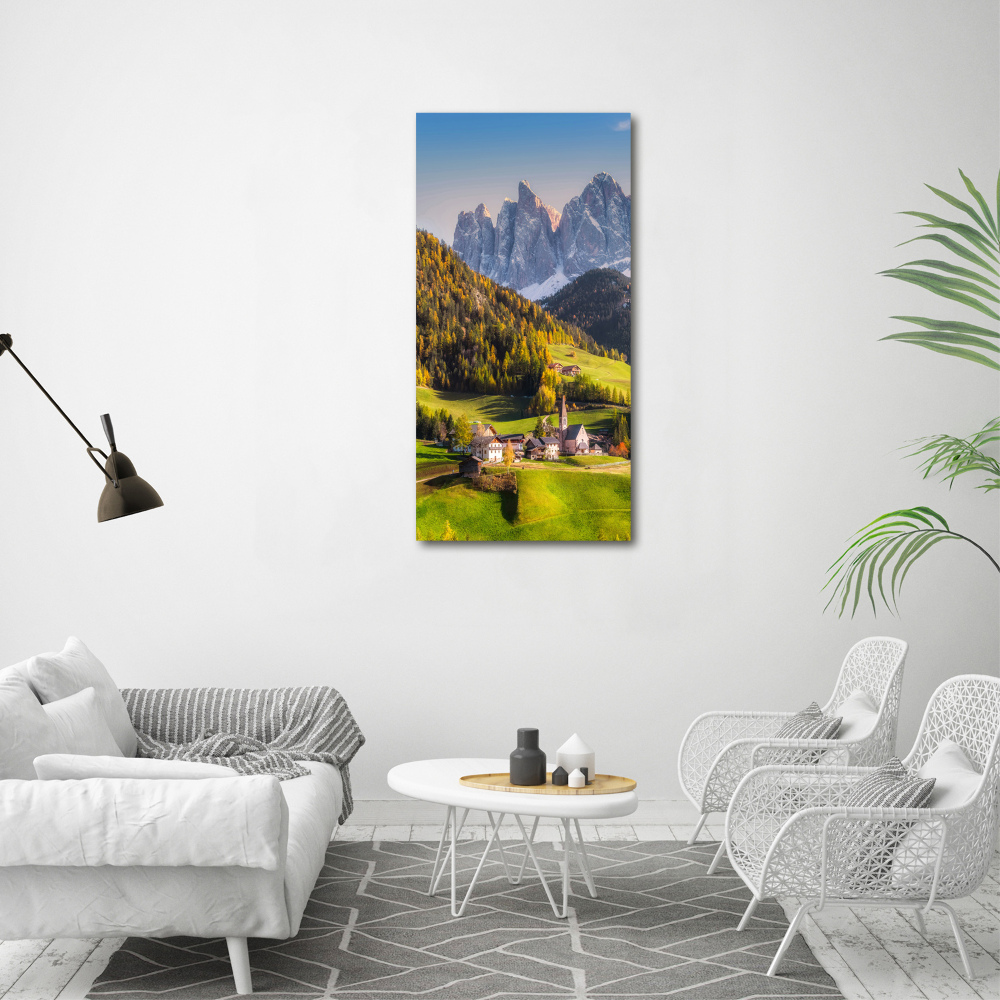 Tableau toile imprimée Petite ville dans les montagnes