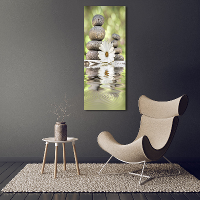 Tableau mural sur toile Pierres et fleurs