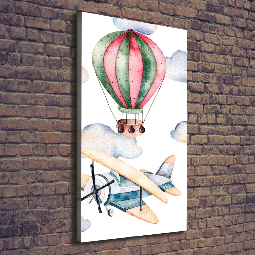 Tableau imprimé sur toile Ballons et avions