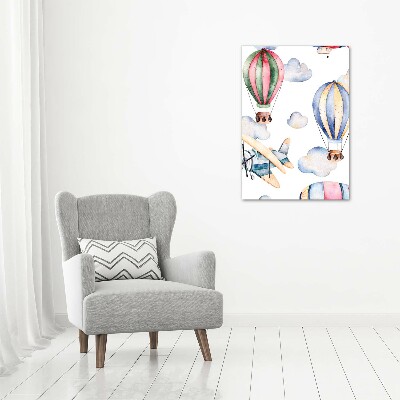 Tableau imprimé sur toile Ballons et avions