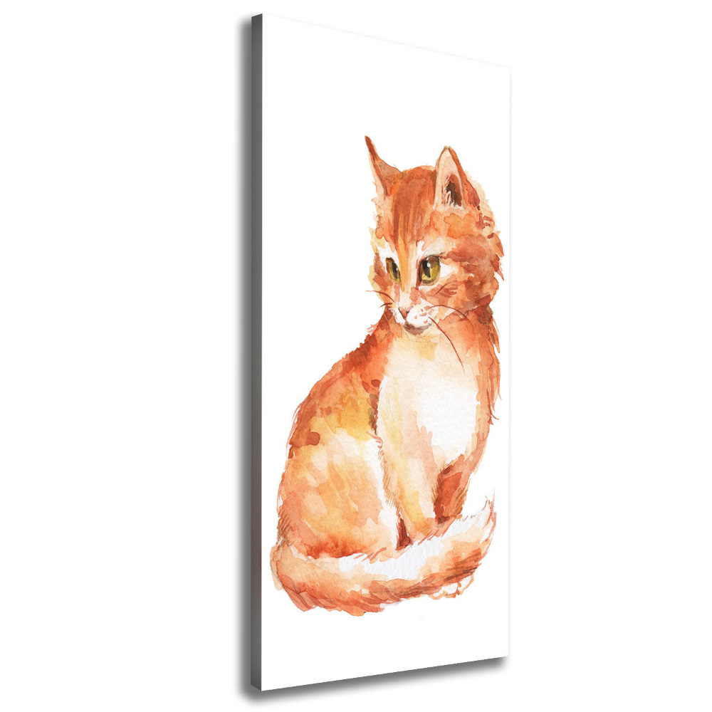 Tableau mural sur toile Chat rouge