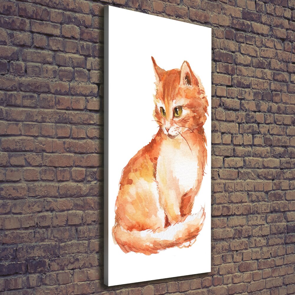 Tableau mural sur toile Chat rouge