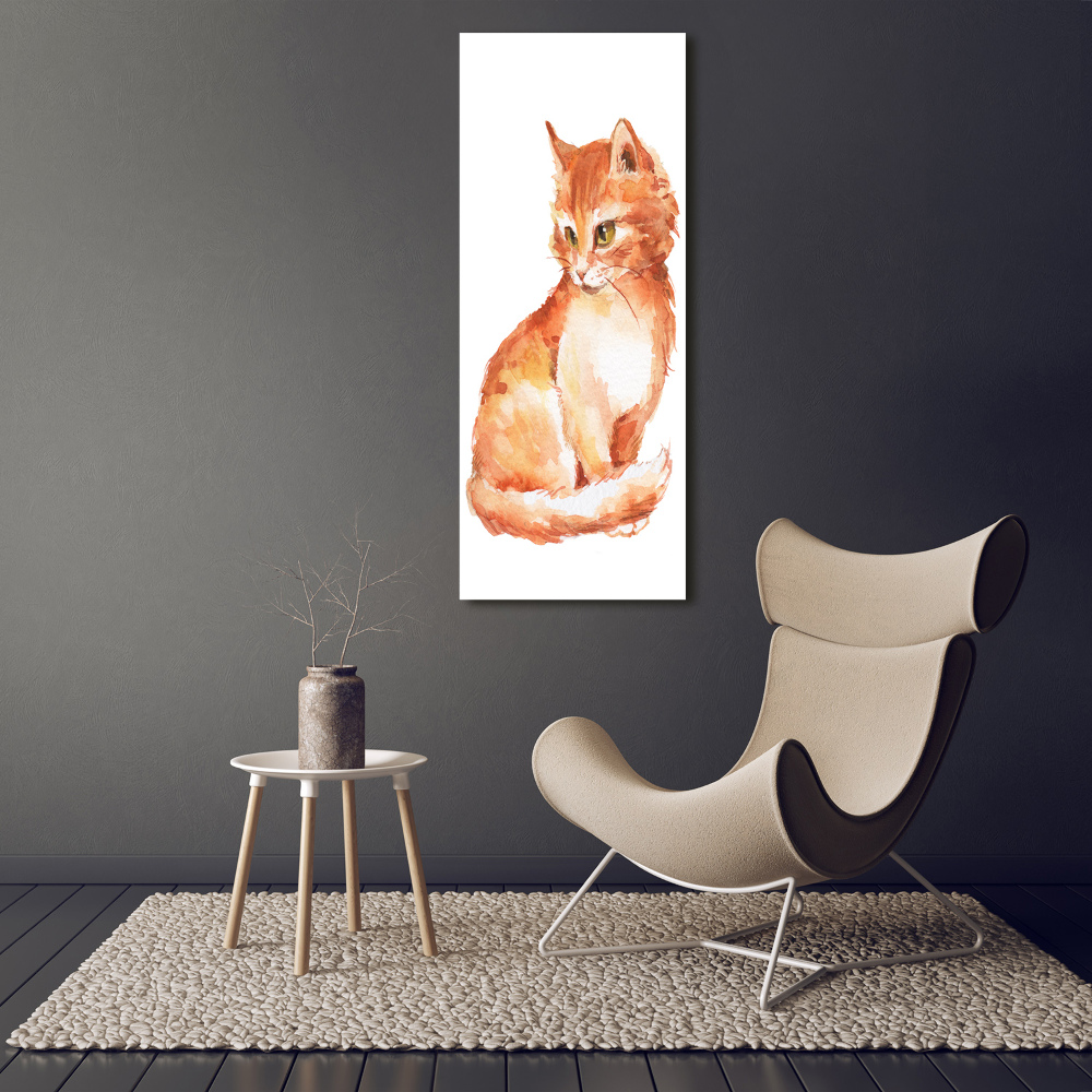 Tableau mural sur toile Chat rouge