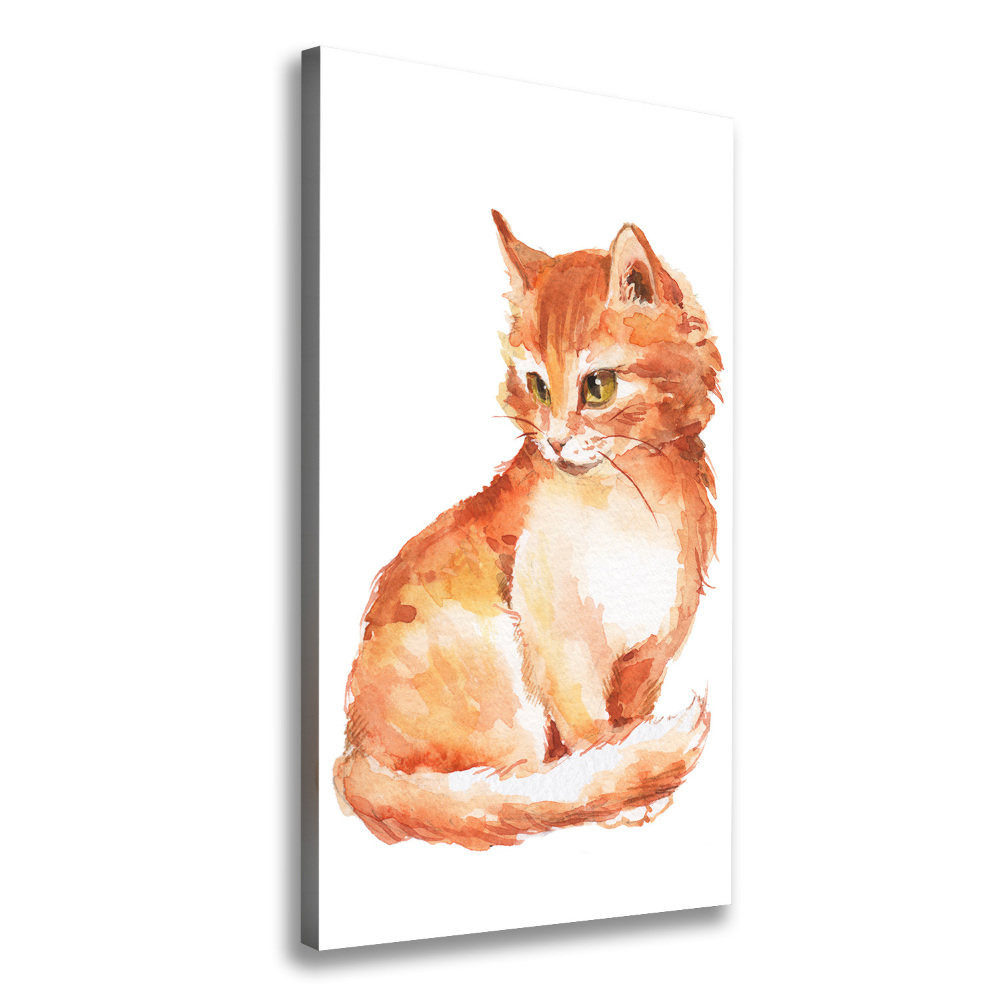 Tableau mural sur toile Chat rouge