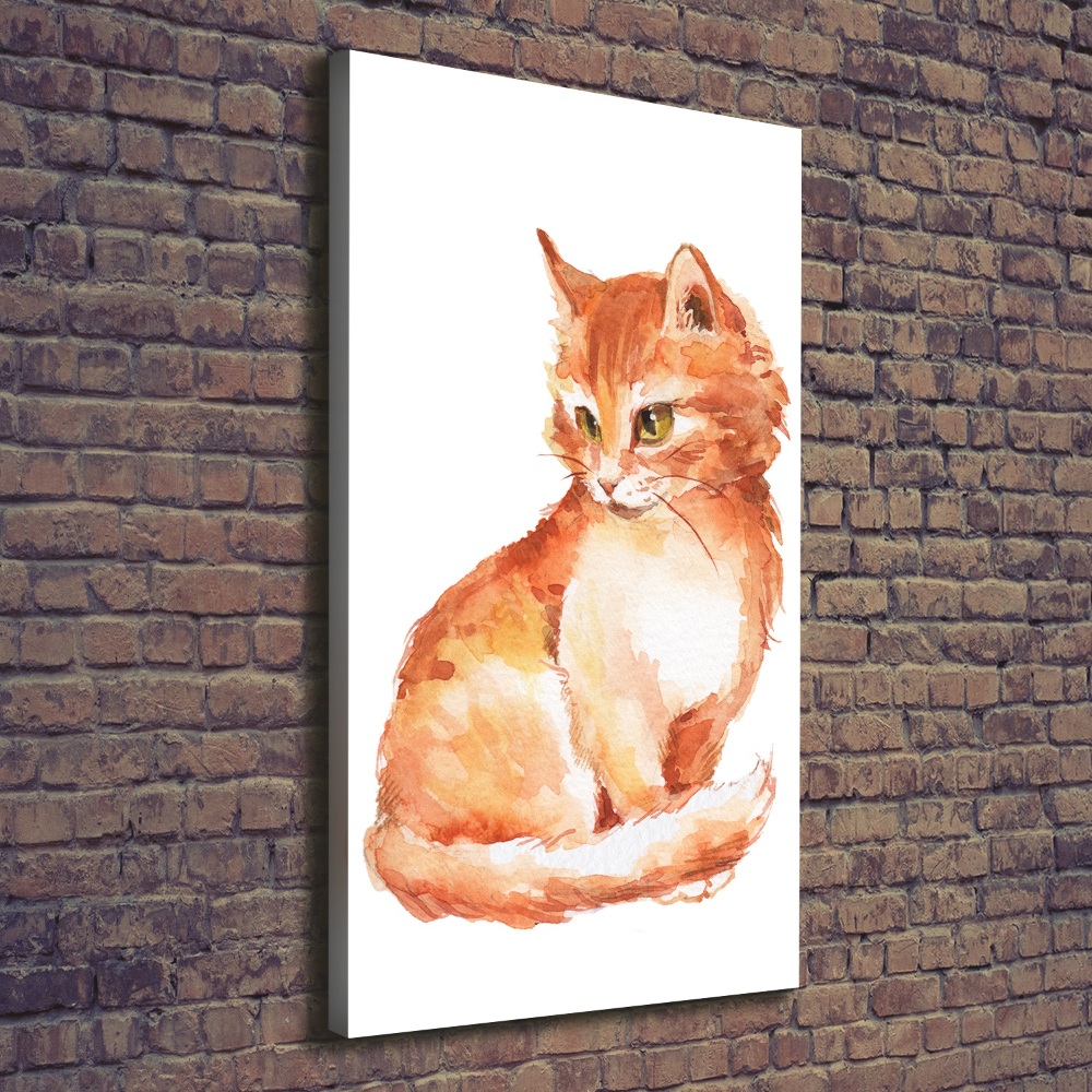 Tableau mural sur toile Chat rouge