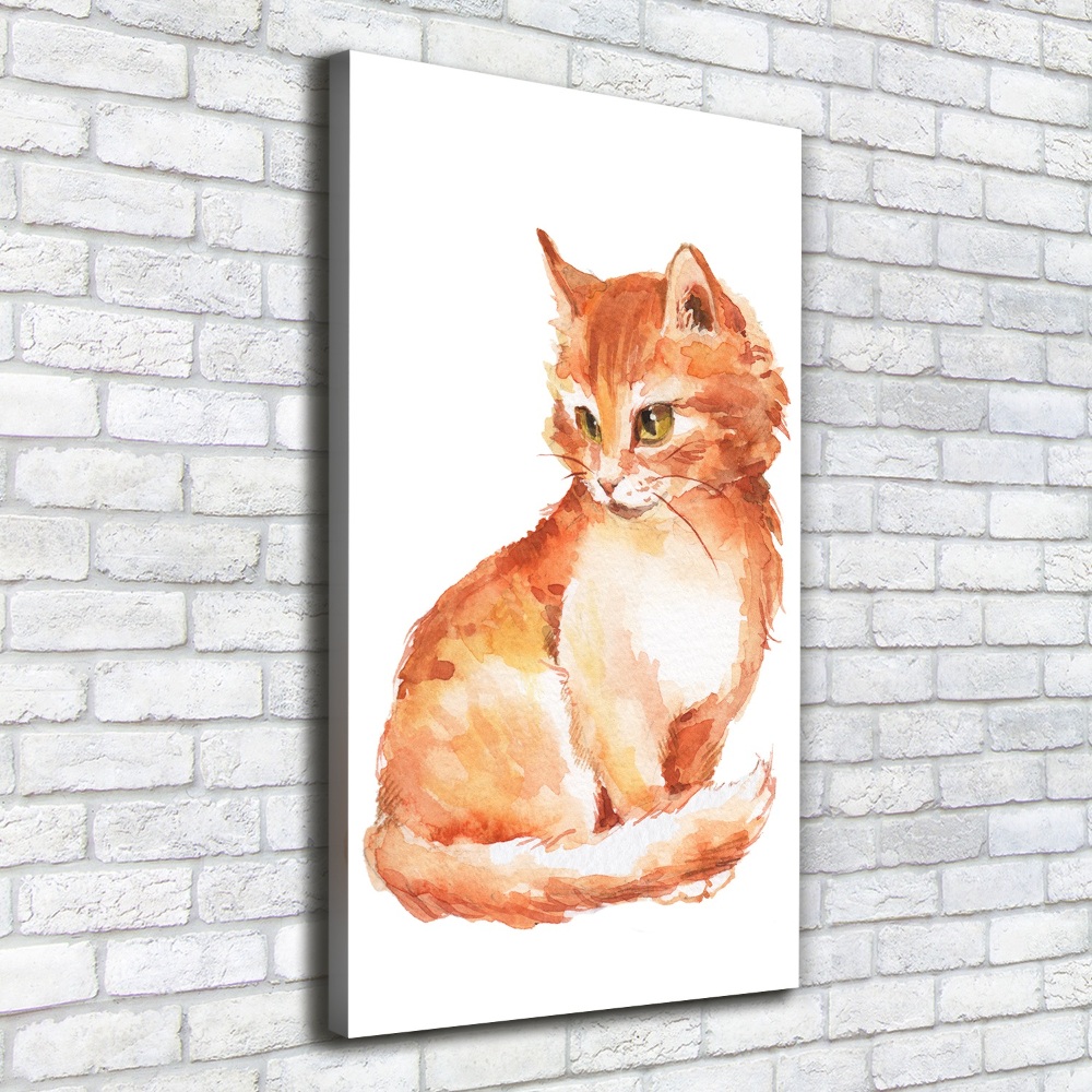 Tableau mural sur toile Chat rouge