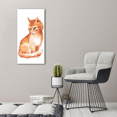 Tableau mural sur toile Chat rouge