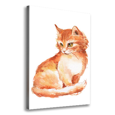 Tableau mural sur toile Chat rouge