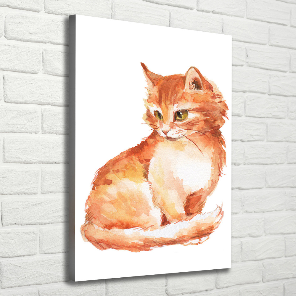 Tableau mural sur toile Chat rouge