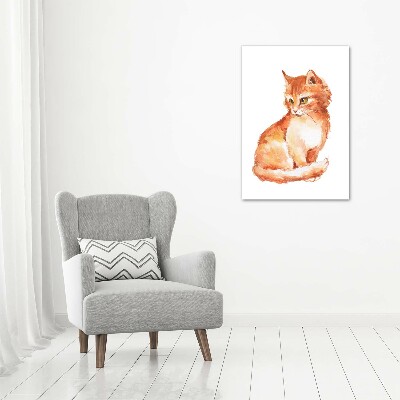 Tableau mural sur toile Chat rouge