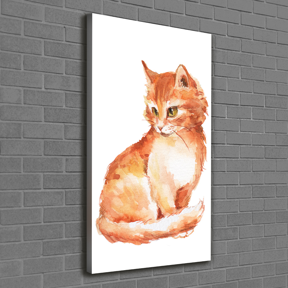 Tableau mural sur toile Chat rouge