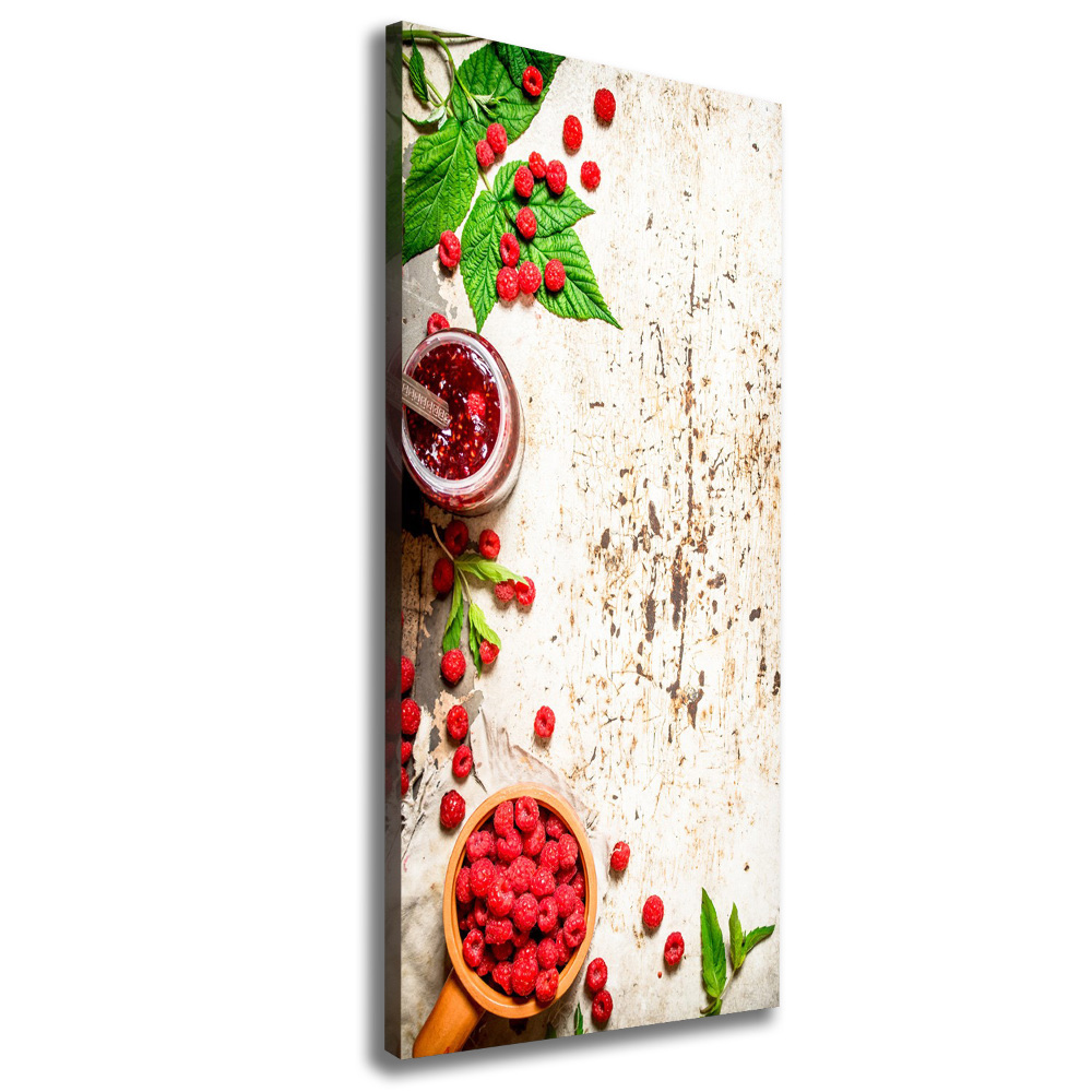 Tableau toile imprimée Confiture de framboises