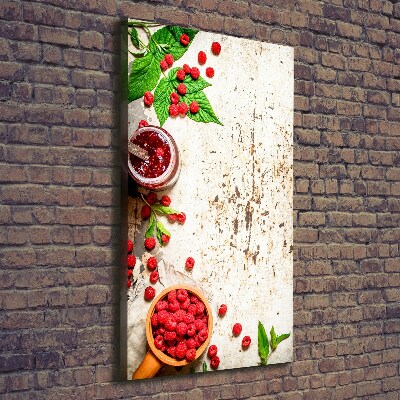 Tableau toile imprimée Confiture de framboises