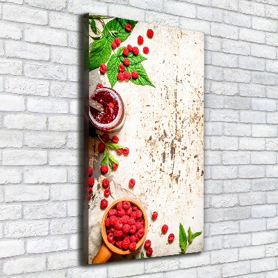 Tableau toile imprimée Confiture de framboises