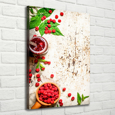 Tableau toile imprimée Confiture de framboises