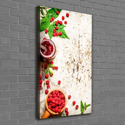 Tableau toile imprimée Confiture de framboises