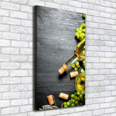 Tableau imprimé sur toile Raisins et vin