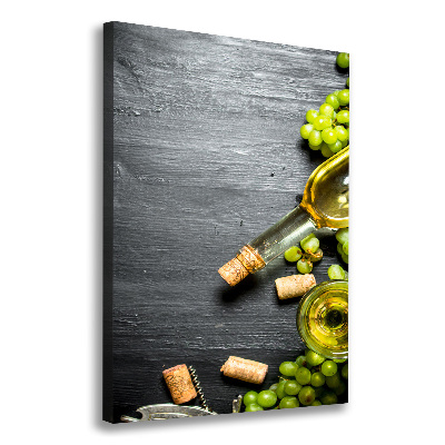 Tableau imprimé sur toile Raisins et vin