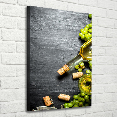 Tableau imprimé sur toile Raisins et vin