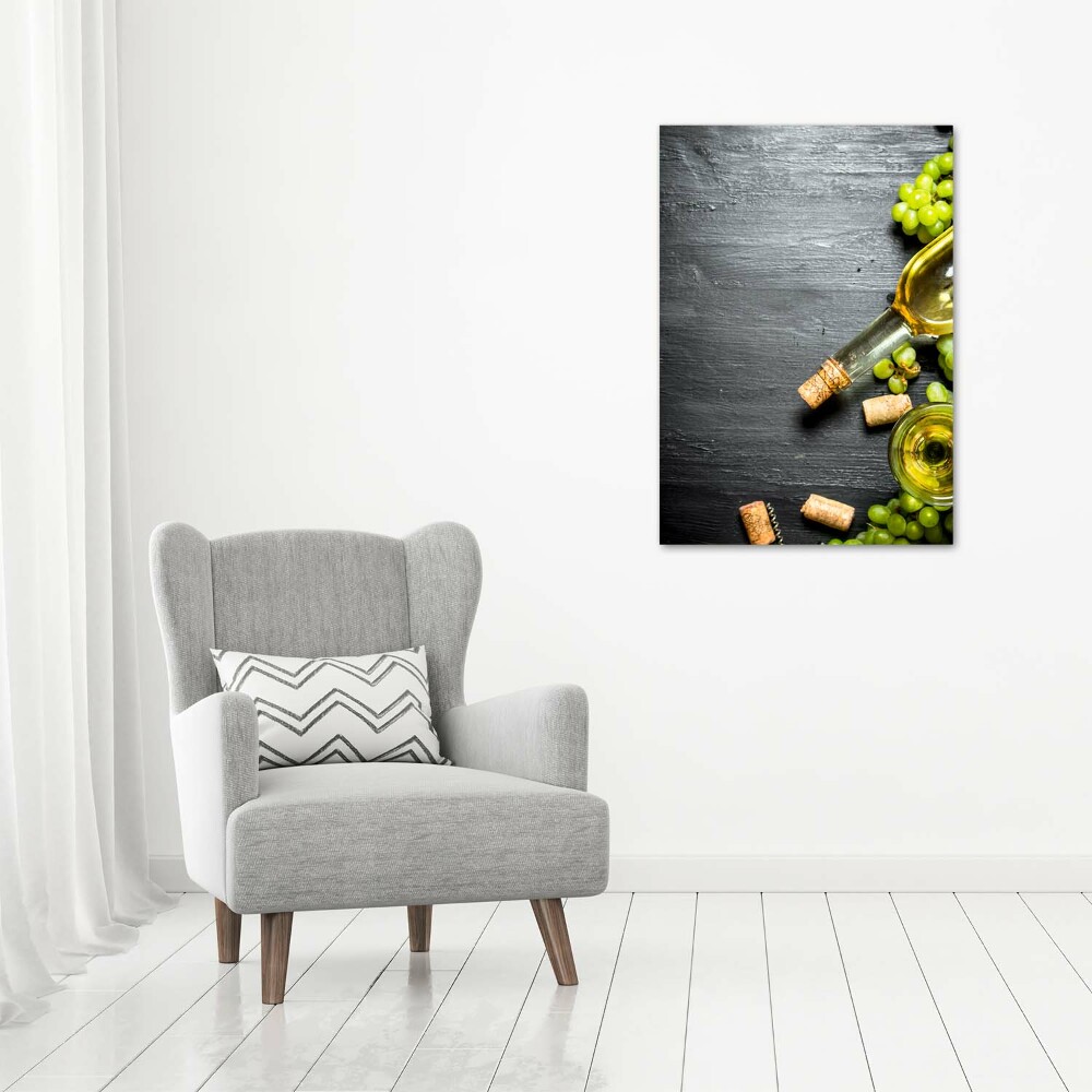 Tableau imprimé sur toile Raisins et vin