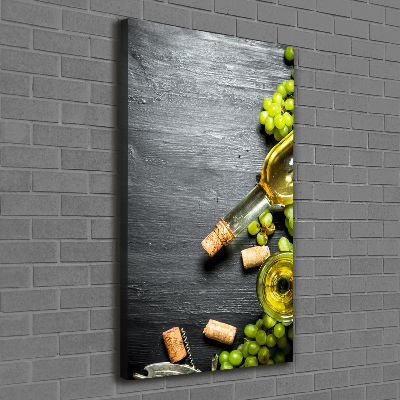 Tableau imprimé sur toile Raisins et vin