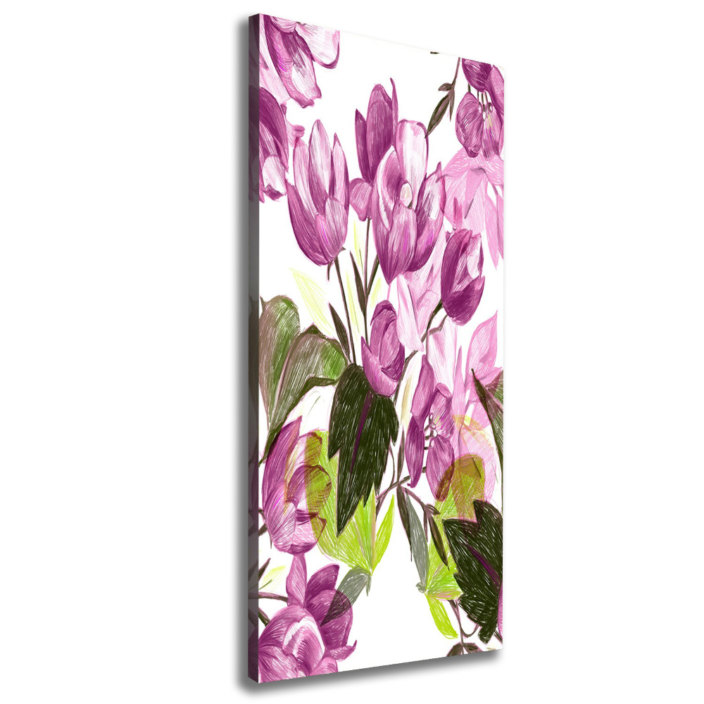 Tableau sur toile Fleurs violettes