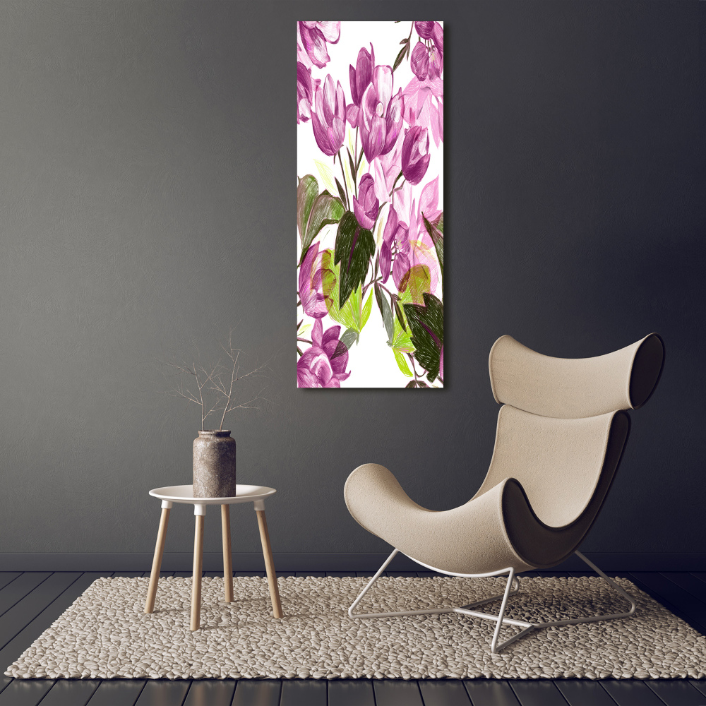 Tableau sur toile Fleurs violettes