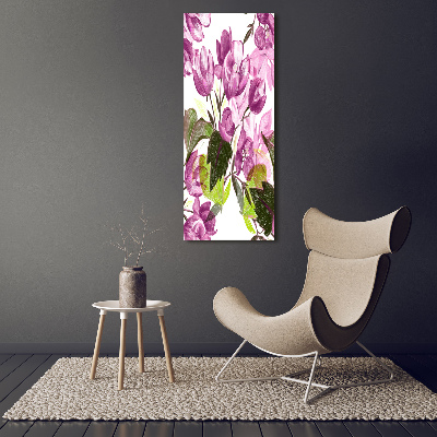 Tableau sur toile Fleurs violettes