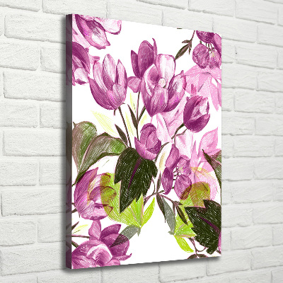 Tableau sur toile Fleurs violettes