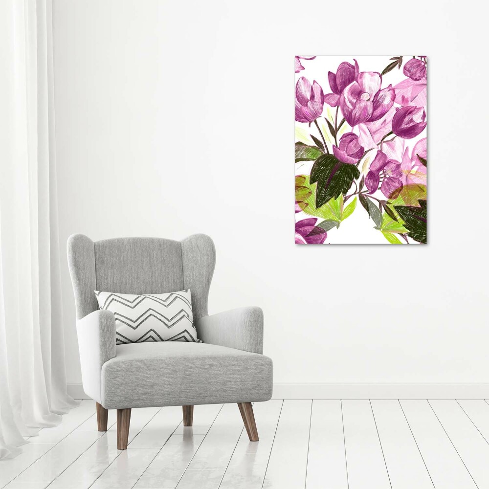 Tableau sur toile Fleurs violettes