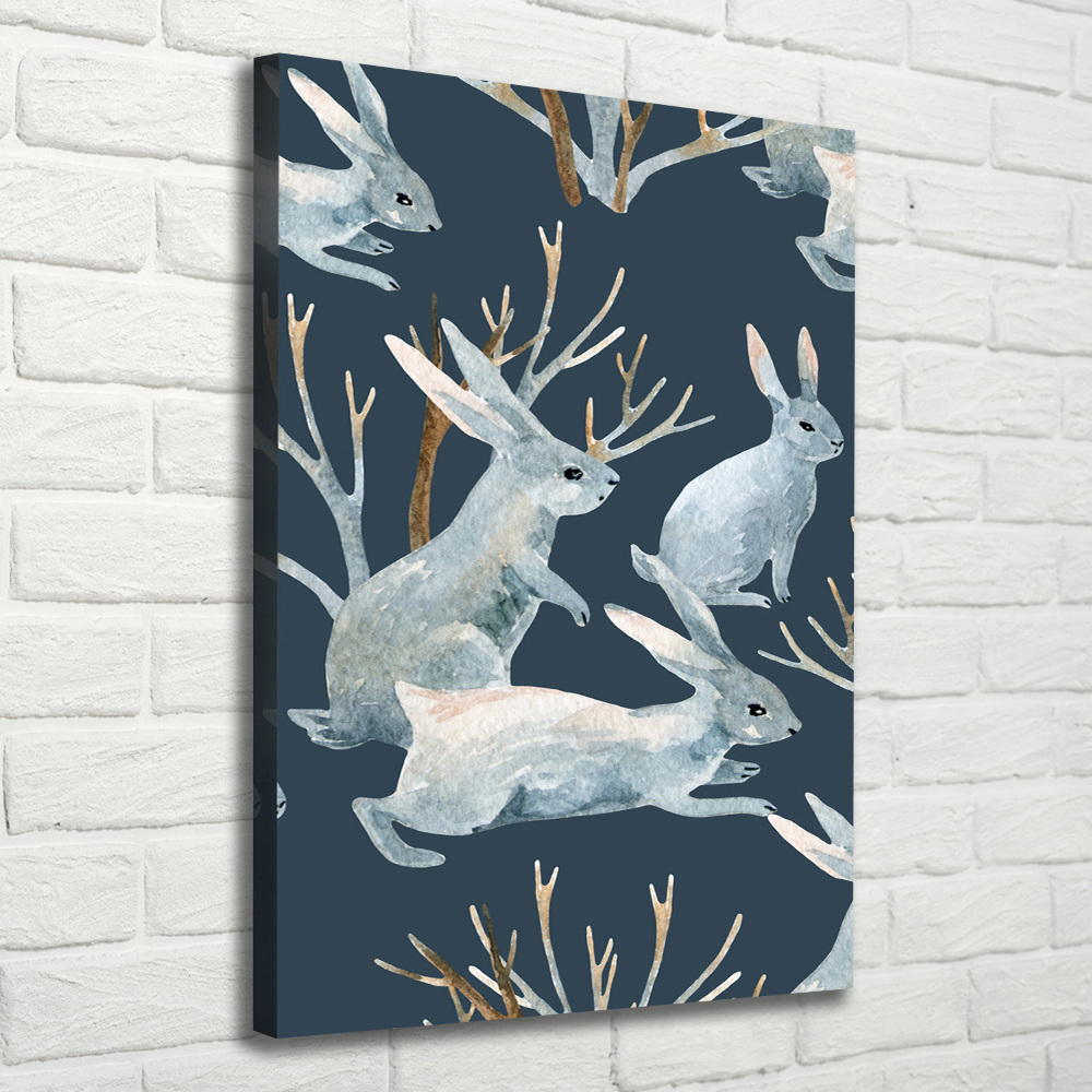 Tableau mural sur toile Lapins