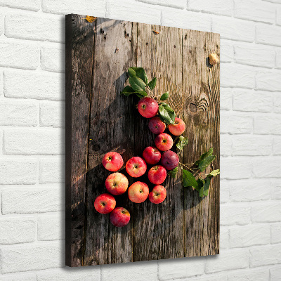 Tableau sur toile Pommes sur la table