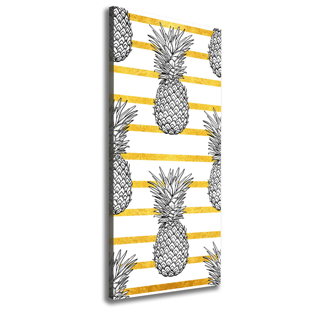 Tableau sur toile Ananas rayés