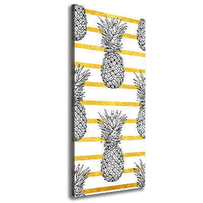 Tableau sur toile Ananas rayés