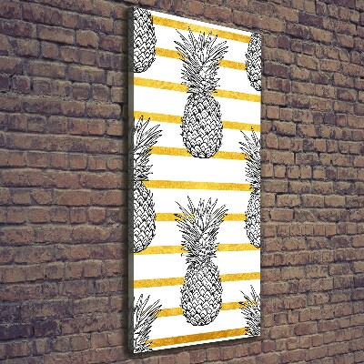 Tableau sur toile Ananas rayés