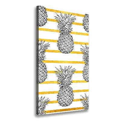 Tableau sur toile Ananas rayés