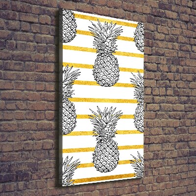 Tableau sur toile Ananas rayés