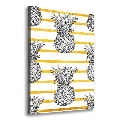 Tableau sur toile Ananas rayés