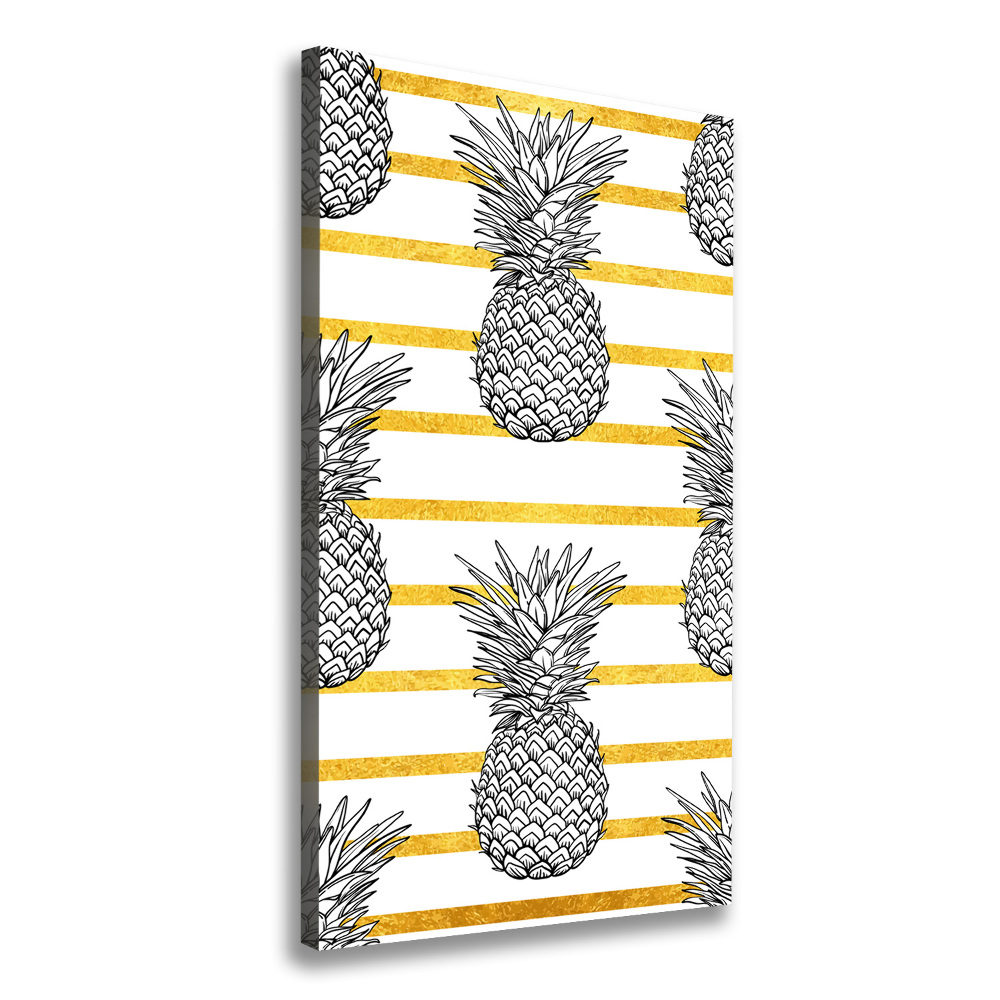 Tableau sur toile Ananas rayés