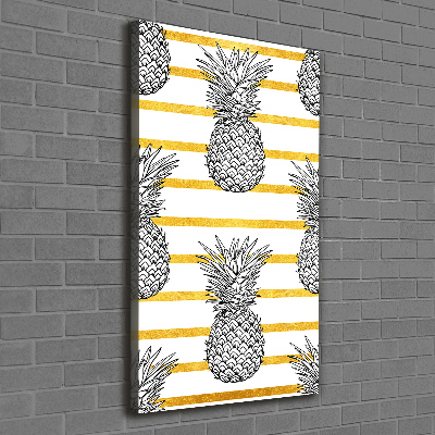 Tableau sur toile Ananas rayés