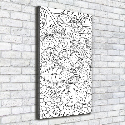 Tableau imprimé sur toile Fond Zentangle