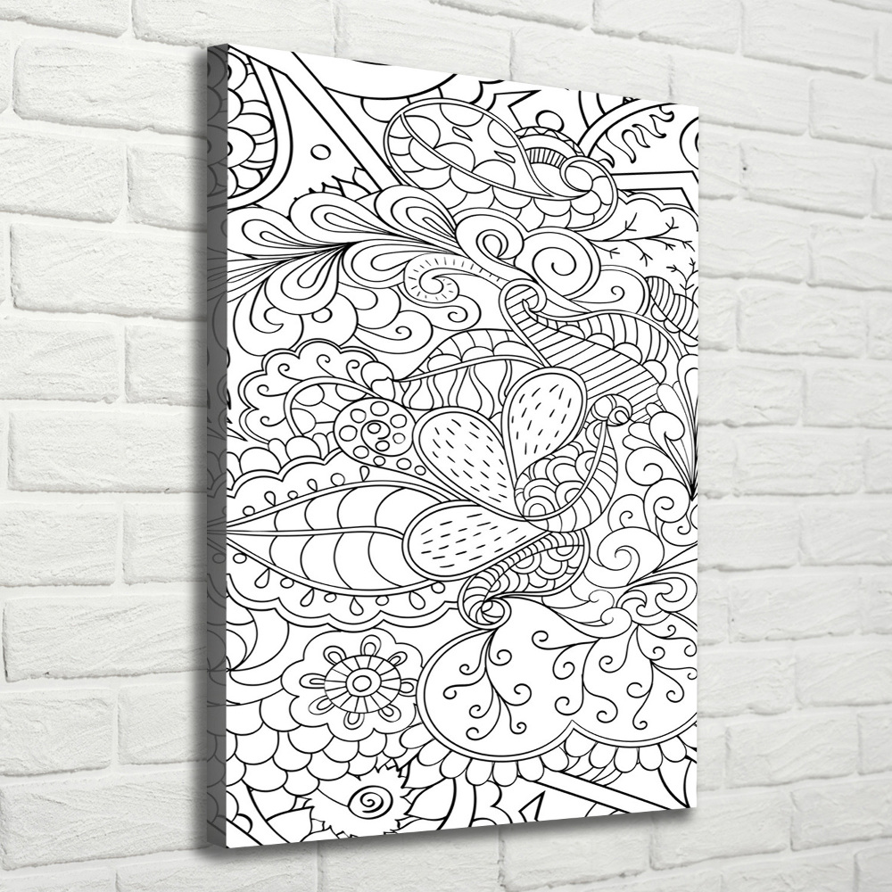 Tableau imprimé sur toile Fond Zentangle