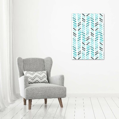 Tableau photo sur toile Chevrons bleus