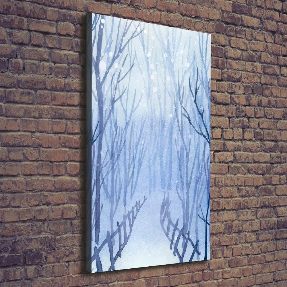 Tableau mural sur toile Forêt en hiver