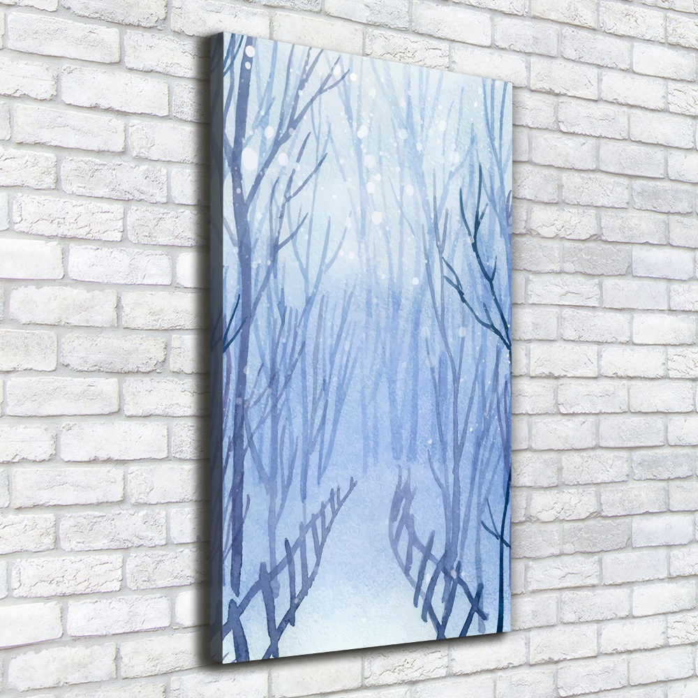 Tableau mural sur toile Forêt en hiver