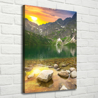 Tableau sur toile Morskie oko Tatry